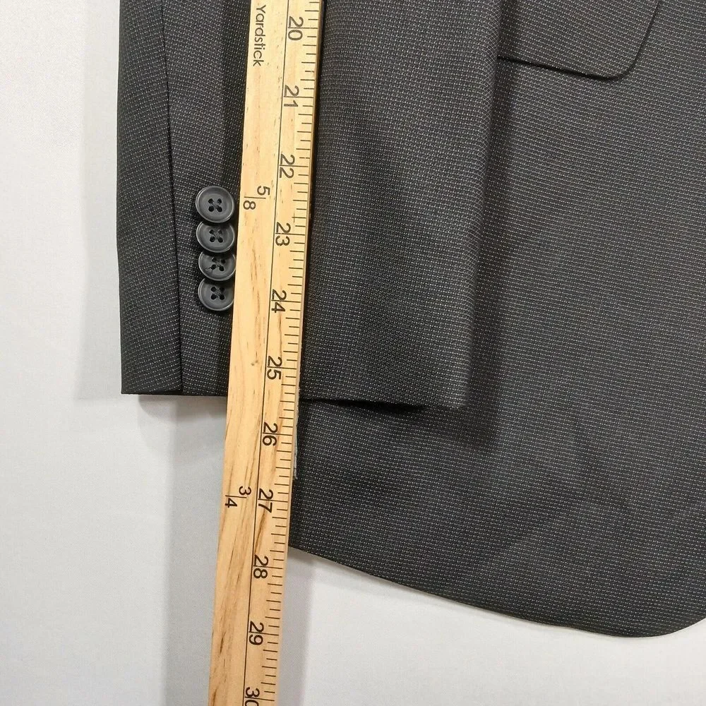 Kenneth Cole Slim-Fit Blazer Mens 46R 46 Black Performance Suit Jacket‎ NEW